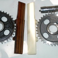 New and old Sprocket and slider